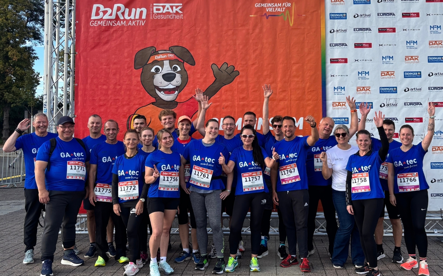 In der Grafik ist das #TeamGAtec auf dem B2Run in Berlin zu sehen.